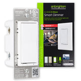 Enbrighten Z-Wave Plus In-Wall Smart Dimmer, White & Light Almond Paddles, 500S, Chassis 2.0 for 14294