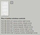 Pico 4 Button Wireless Control (Zone Control, Light Icon)