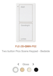 Pico 2 Button Scene Keypad (Bedside Text)