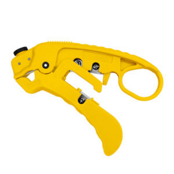 Adjustable Cat7a/6a/6/5e UTP/STP Stripper - Yellow